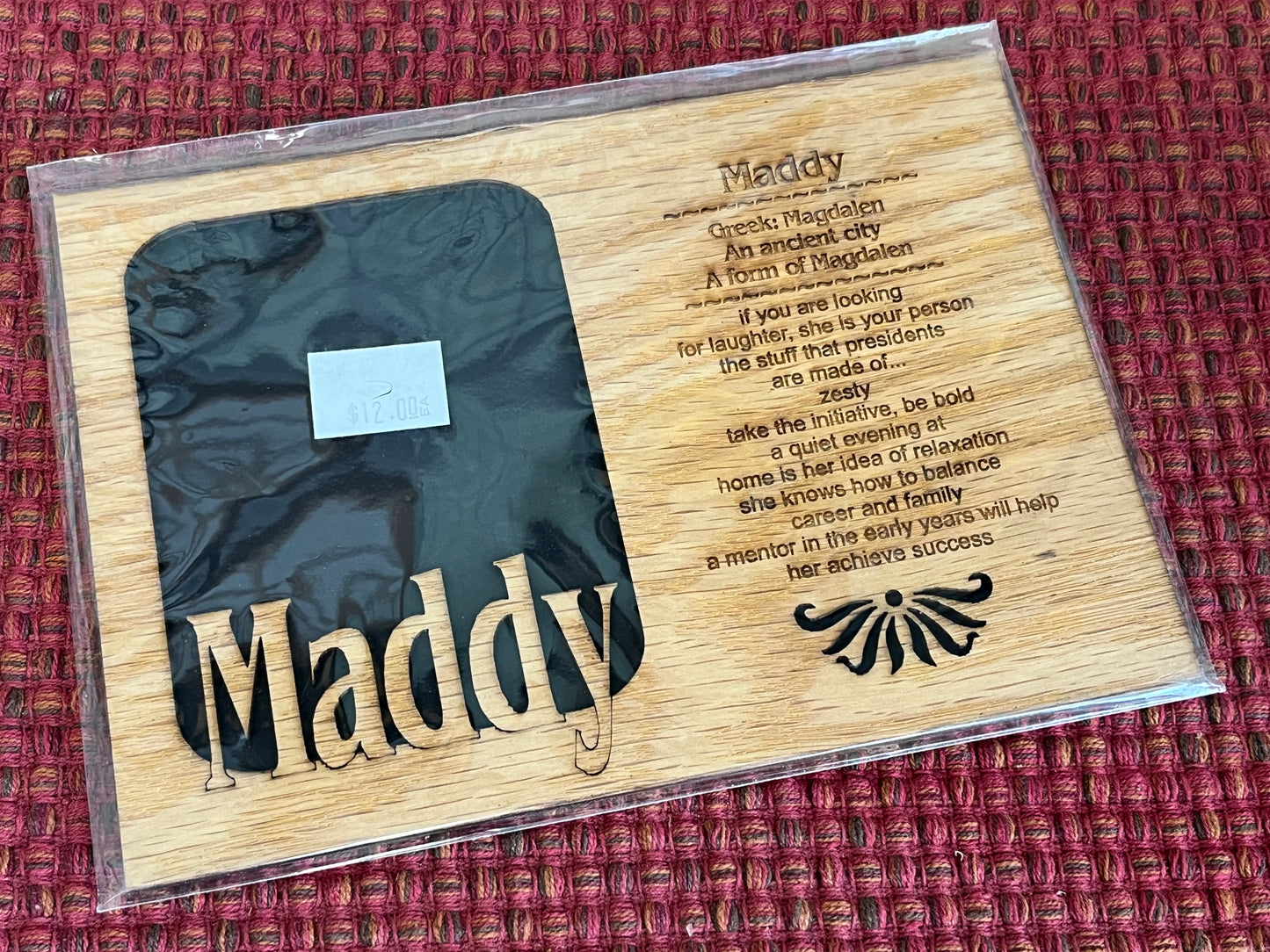 DISCONTINUED 5x7 Profile Name Meaning Picture Frame - Matte Only - Girl Names L-Z