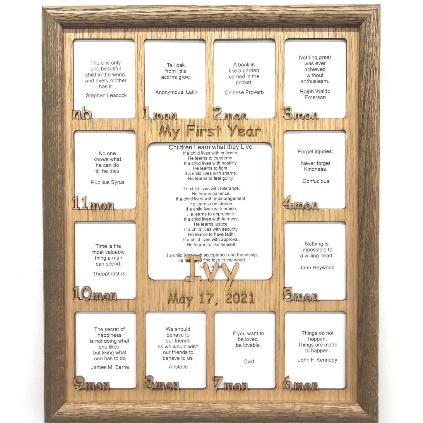 Baby First Year Picture Frame