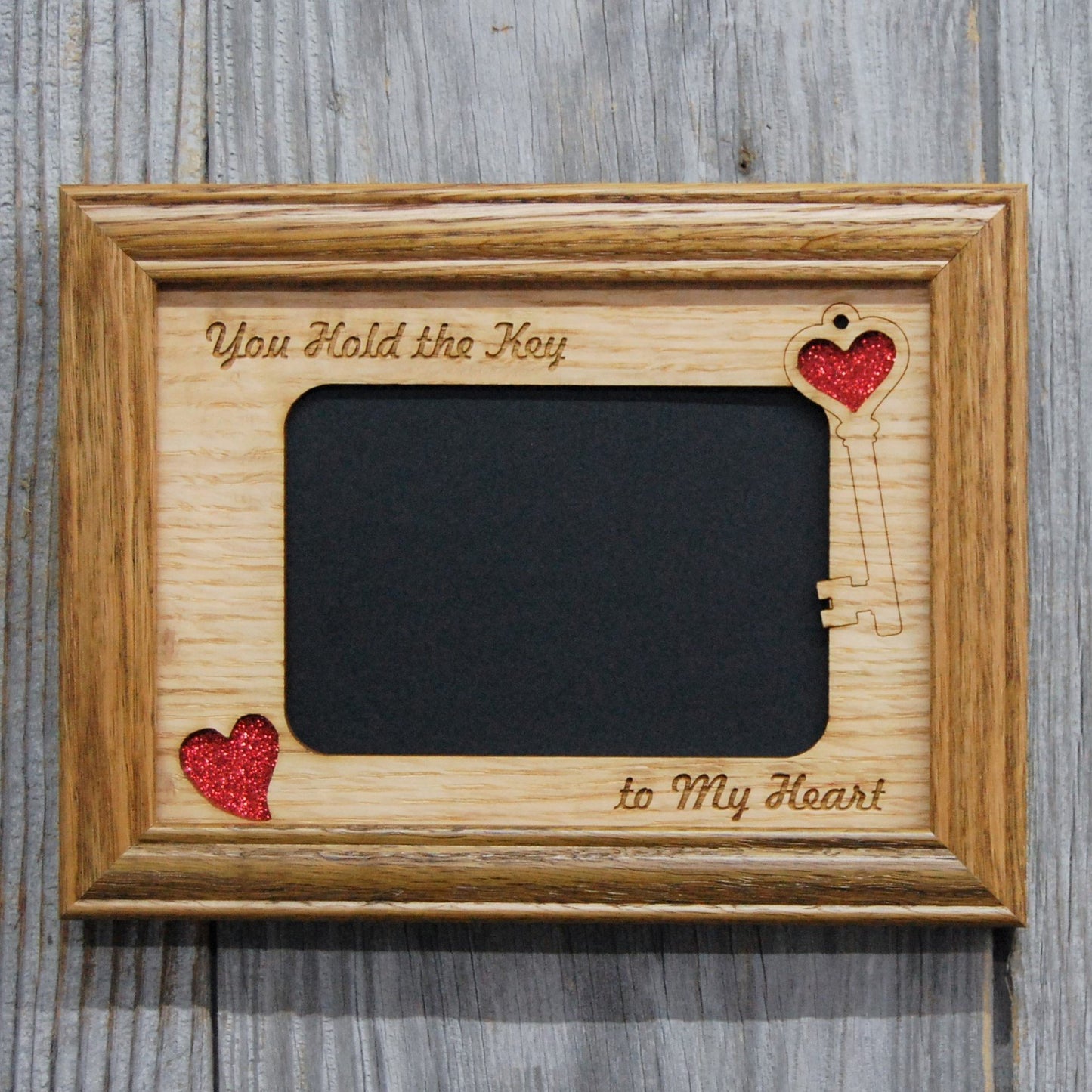 Key To My Heart Picture Frame - 5x7 Frame Hold 4x6 Photo