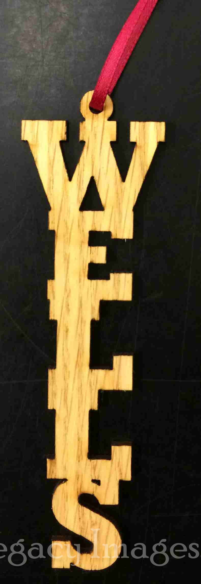 Wood Name Ornament, Ornament, home decor, laser engraved - Legacy Images