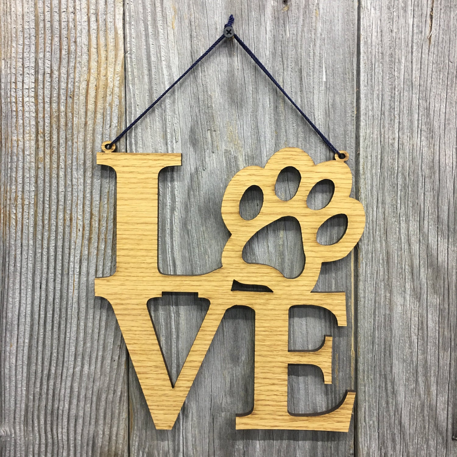 Paw Print Love Sign Wall Decor-Legacy Images