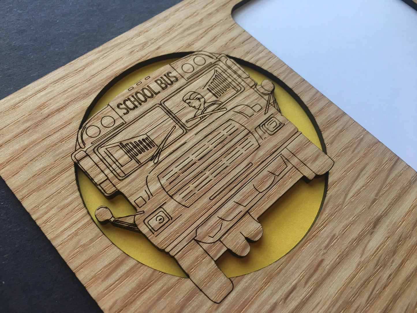 5x7 School Bus Picture Frame, Picture Frame, home decor, laser engraved - Legacy Images