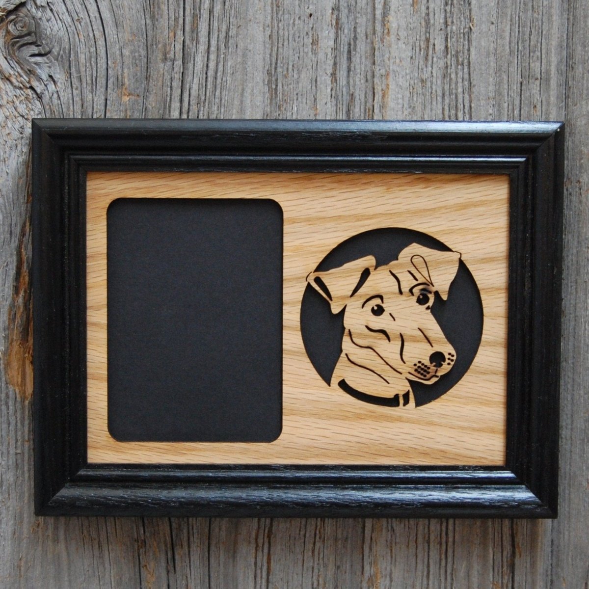 Dog Portrait Picture Frame - 5x7 Frame Holds a 3x4 Photo - Legacy Images - Picture Frames - 5x7 picture frame breed dog laser engraved